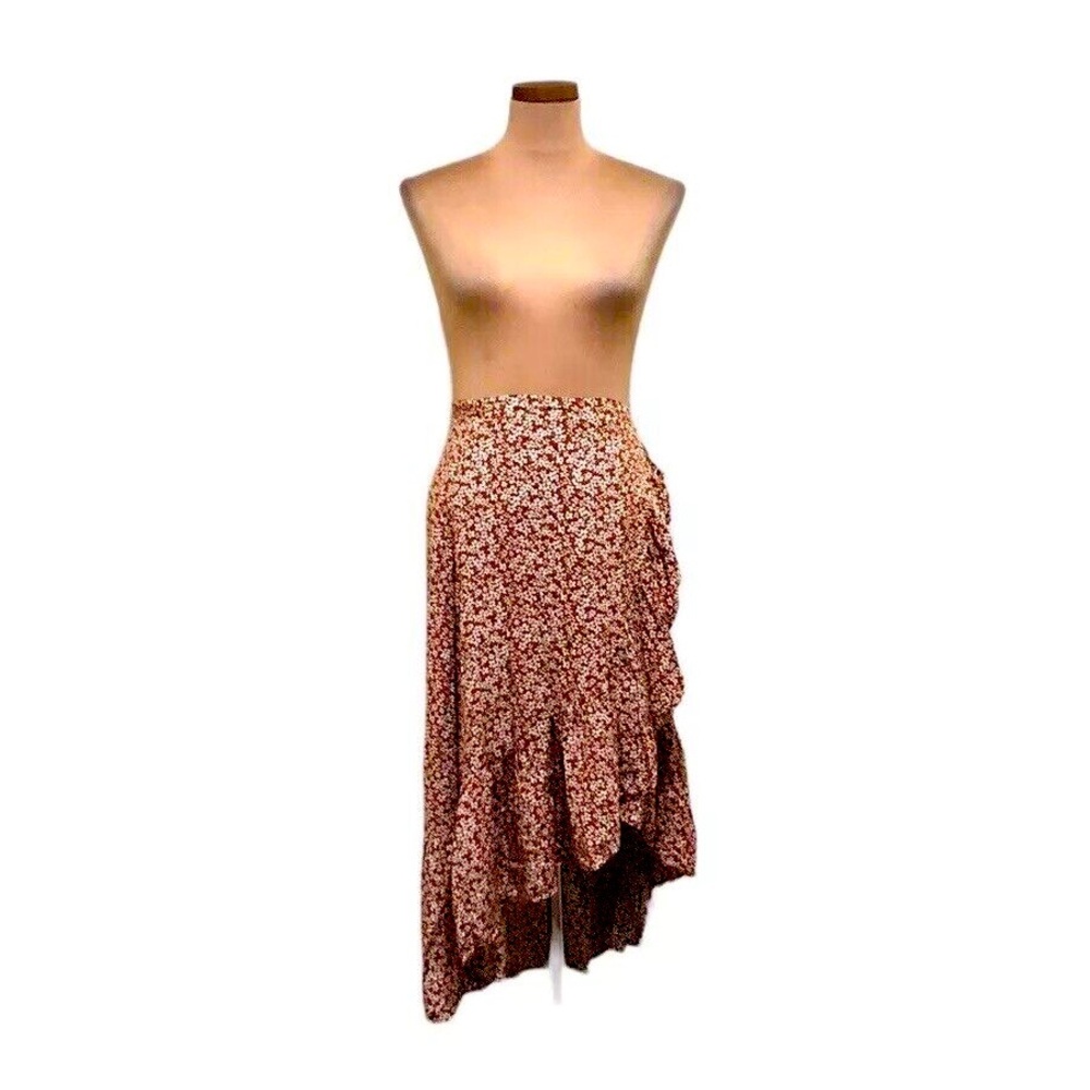 Floral Asymmetrical Skirt